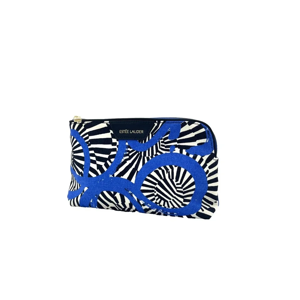 Estee Lauder Pure Color Envy Cheek Blush Bronze Palette Glow & Cosmetic Bag Blue